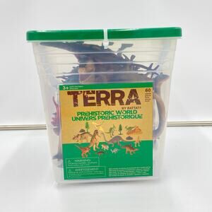 Terra by Battat Prehistoric World 60-piece Toy Dinosaur Set New In Box